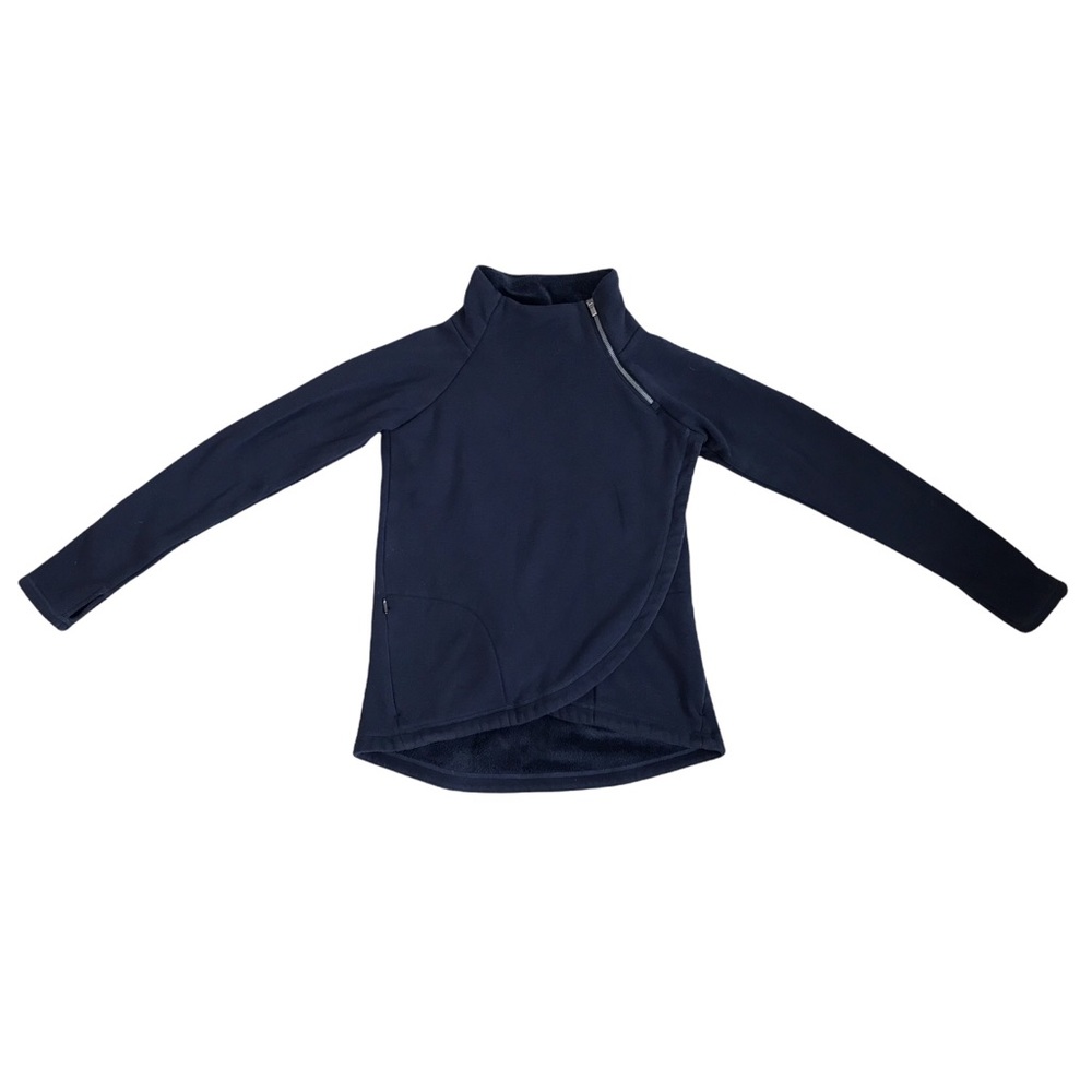 Athleta cozy karma asym pullover blue size XS